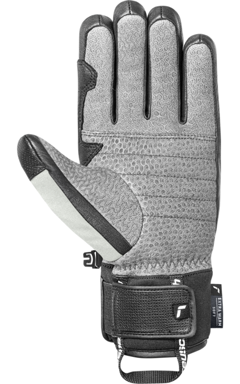 Lyžařské rukavice Reusch Henrik Kristoffersen - black/glacier grey